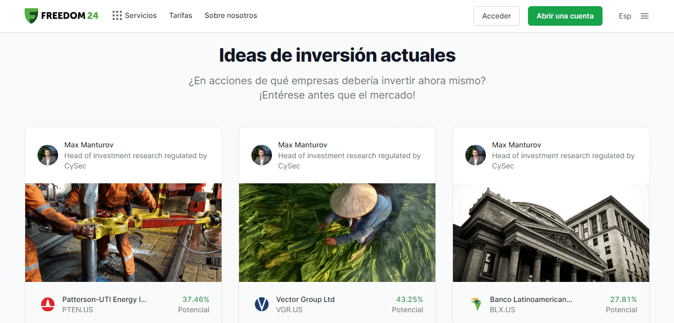 ideas de inversion freedom24